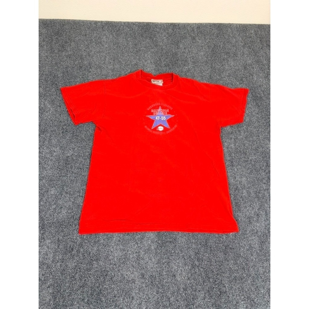 VTG Baltimore Bullets Hardwood Classic Majestic Red Tshirt No Size Tag M?
